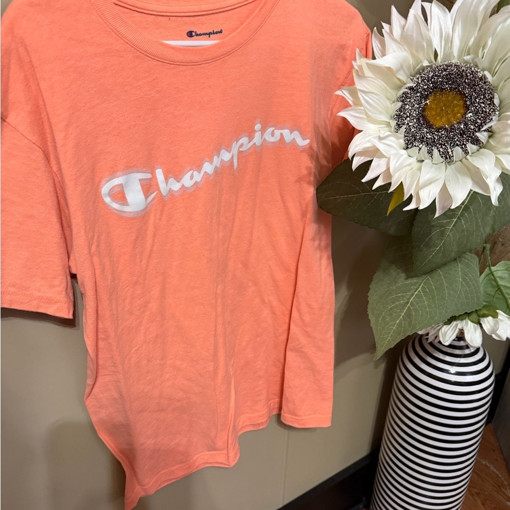 Champion Coral Short Sleeve Logo Tee
